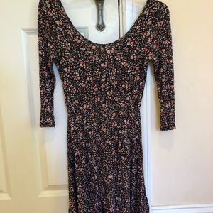 floral quarter sleeve dress